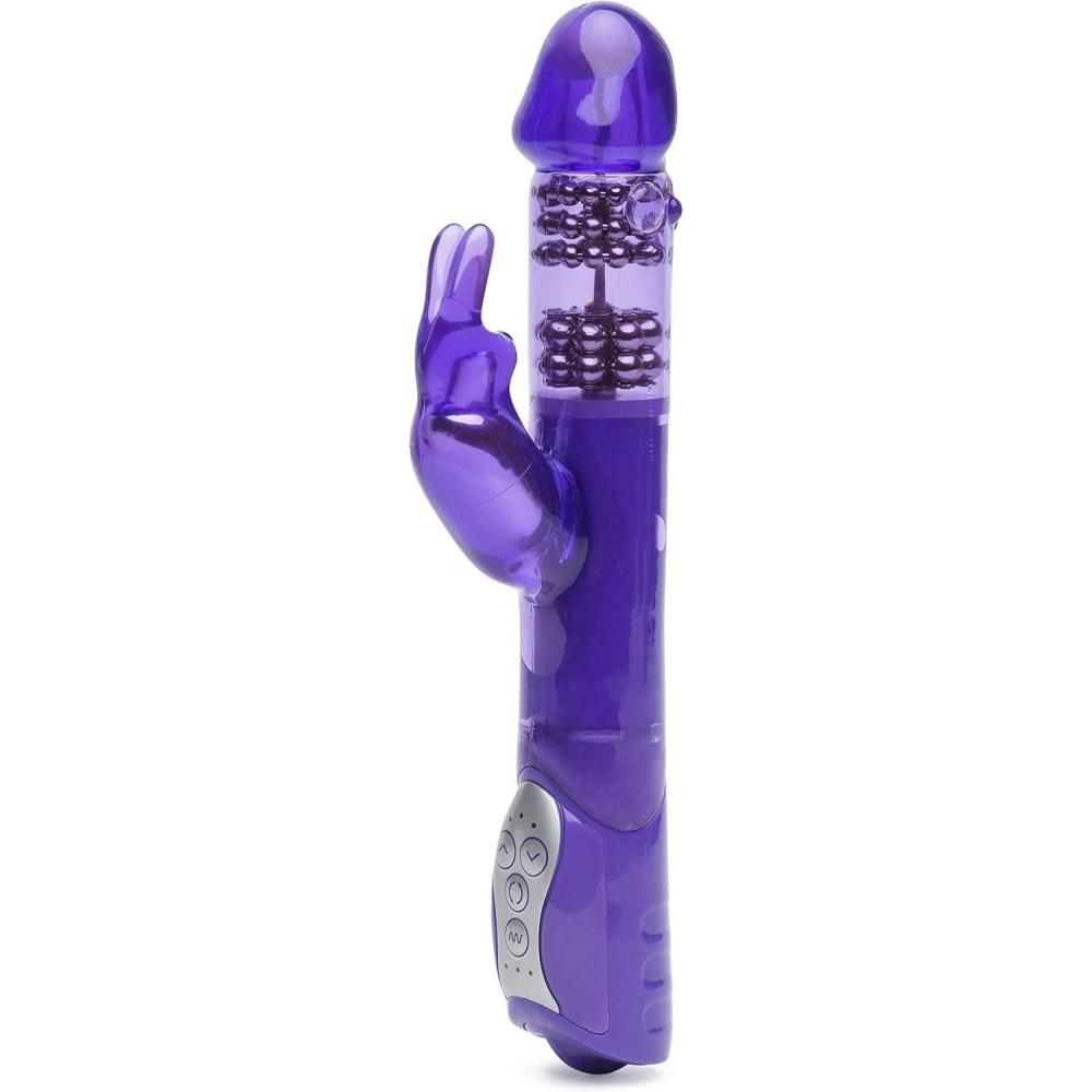 imageLovehoney Jessica Rabbit Xtra Rabbit Vibrator  45 Inch Rotating amp Thrusting Vibrator for Women  7 Patterns amp 3 Speeds  Dual Stimulation Adult Sex Toy  Waterproof  Purple