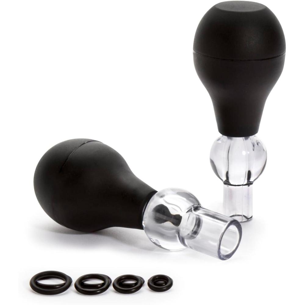 imageLovehoney Nipple Suckers Pump Set Nipple Sucking Toy with Stretchy Rings Beginner Sex Toy Gifts for Women Vacuum Cupping Breast Stimulator for Increased Sensitivity Couples Adult Sex Games