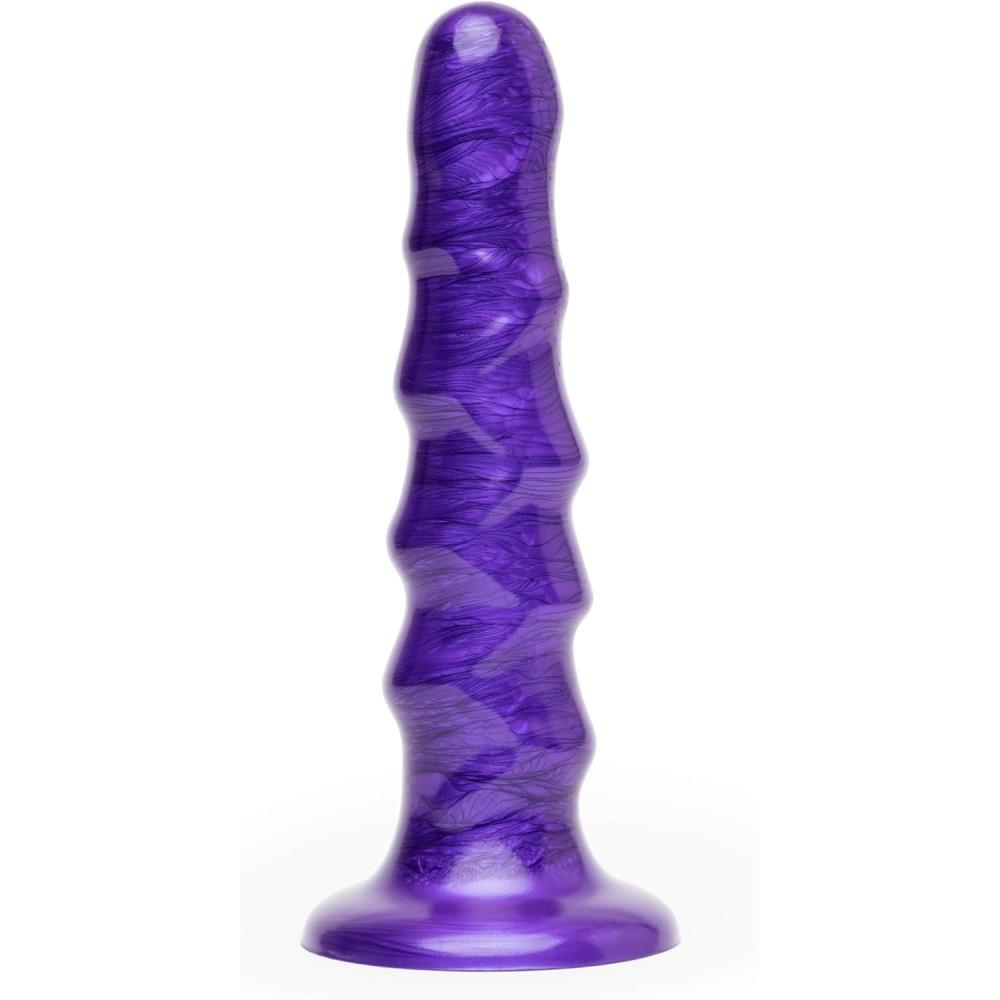 imageLovehoney Wavy Dildo  Textured 7 Inch Suction Cup Dildo for Women  Silicone G Spot amp Anal Prostate Massager Tool  Realistic Dildo Adult Sex Toys for Men Women amp Couples  Purple