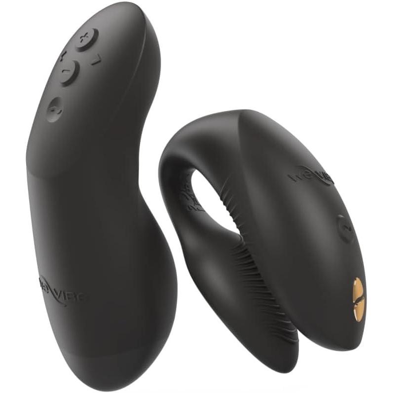 imageWeVibe Chorus Pro App Controlled Wireless Couples Vibrator  Remote Controlled Adults Toy  Silicone Stimulator with 10 Intensity Levels  Clitoral amp GSpot Couples Sex Toy for Him amp Her  PinkBlack
