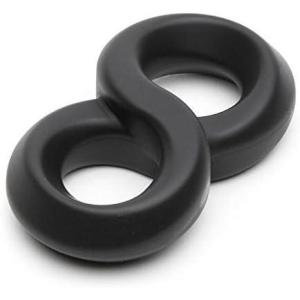 Lovehoney Black Magic 8 Stretchy Love & Ball Ring – Hypoallergenic Silicone – Easy to Use