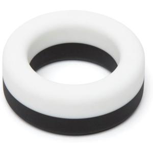 Lovehoney Cock Ring – Extra Thick Soft Silicone Penis Ring – Snug & Comfortable – Waterproof – Black/White