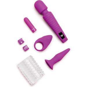 Lovehoney Couples Sex Toys Kit | Mini Wand Vibrator, Bullet Vibrator, Cock Ring, Butt Plug, Textured Stroker & Dice Sex Game | Waterproof & Rechargeable Date Night Adult Toys for Women, Men & Couples