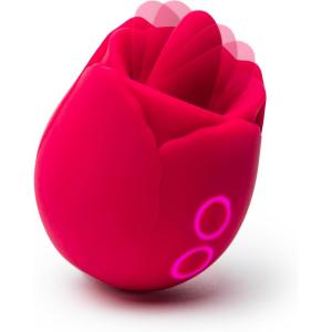 Lovehoney Licking Rose Vibrator | Rose Tongue Massager Adult Toy for Women | Clit Stimulating Tongue Toy for Intense Pleasure | Couples Adult Sex Toys for Deep Sensation & Clitorial Stimulation
