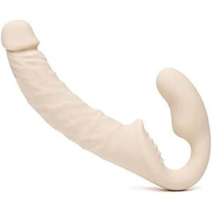 Lovehoney Lifelike Lover Luxe Strapless Strap On Dildo – Adjustable 9 Inch Realistic Dildo for Women – Smooth Soft to Touch Silicone – Adult Sex Toy – Waterproof – Flesh Pink