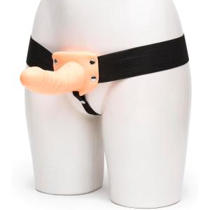 Lovehoney Perfect Partner Strap On Dildo – 6 Inch Realistic Hollow Strap On for Pegging – Adjustable Strap with Popper Fastening – Waterproof – Black(Flesh Pink)