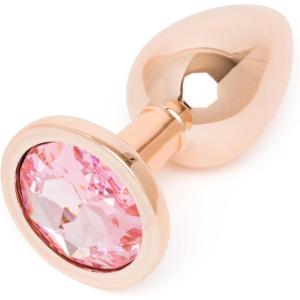 Lovehoney Rose Gold Butt Plug 2.5″ | Pink Gem Anal Plug for Women & Men | Premium Metal Adult Toys | Luxury Sex Toys Prostate Stimulator | Couples Massager for Comfort & Enhanced Pleasure