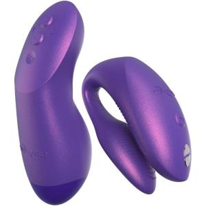 We-Vibe Chorus Pro App Controlled Wireless Couples Vibrator | Remote Controlled Adults Toy | Silicone Stimulator with 10 Intensity Levels | Clitoral & G-Spot Couples Sex Toy for Him & Her | Pink(Purple)