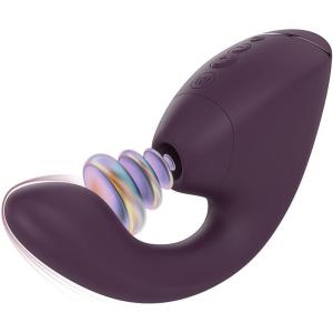Womanizer Next Duo Rabbit Vibrator for Women | 14 Vibration & Sucking Modes 10 Patterns | Dual Motor Dildo Adult Toy with Clit Sucker & G-Spot Vibrator | Quiet Clitoral Stimulator Sex Toys | Pink(Purple)