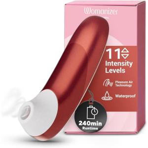 Womanizer Pro Clit Sucker Adult Toys | Clitoris Vibrator for Women & Couples | Vibrating Sex Toy | Clit Stimulator for Woman with 11 Suction Speeds | Waterproof Clitoral Stimulation Massager | Lilac(Red)