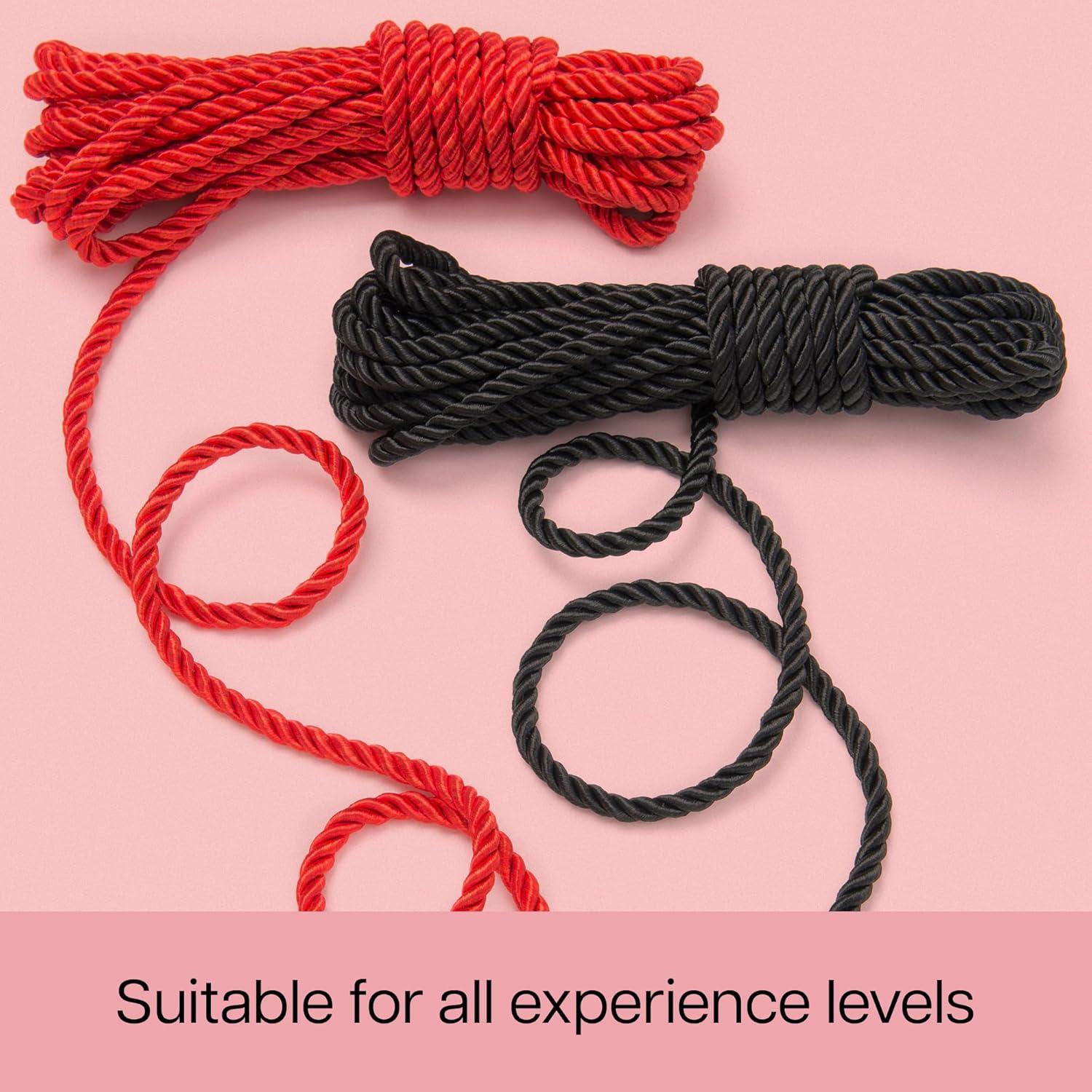 imageFifty Shades of Grey Restrain Me Bondage Rope 5m Silky amp Strong Twisted Bondage Rope with Zero Stretch Wrist or Ankle Restraint for Adults 2 Pack RedBlack