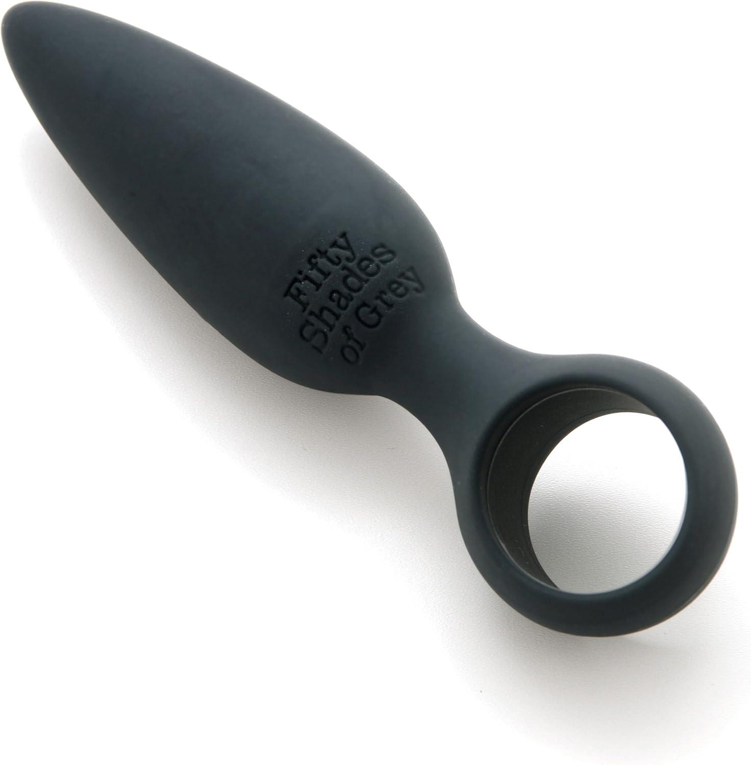 imageFifty Shades of Grey Something Forbidden Butt Plug 35 Inch Anal Plug with Finger Loop Waterproof amp Silicone Black
