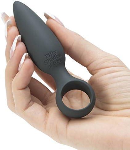 imageFifty Shades of Grey Something Forbidden Butt Plug 35 Inch Anal Plug with Finger Loop Waterproof amp Silicone Black