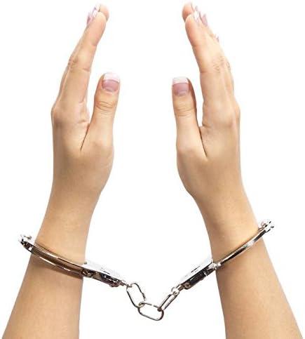 imageFifty Shades of Grey You are Mine Metal Handcuffs Lockable Handcuffs with 2 Keys amp Quick Release Adjustable Sexy Restraints for Couples with Satin Bag Silver