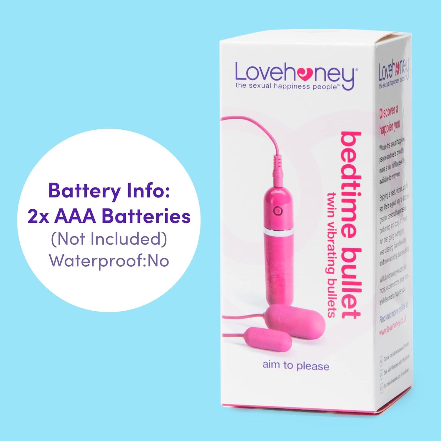 imageLovehoney Bedtime Double Bullet Vibrator Wired Remote Controlled Bullet Vibrator for Women Mini Bullet Massager with 7 Vibration Patterns amp 3 Speeds Pink