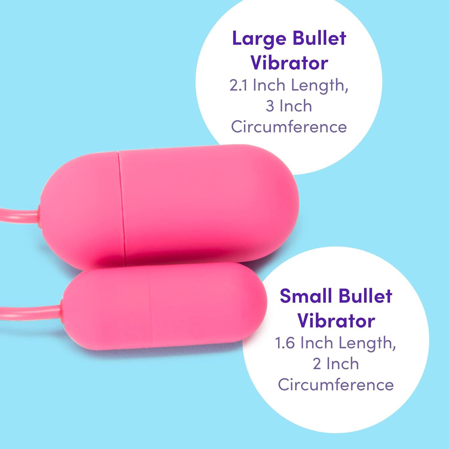 imageLovehoney Bedtime Double Bullet Vibrator Wired Remote Controlled Bullet Vibrator for Women Mini Bullet Massager with 7 Vibration Patterns amp 3 Speeds Pink