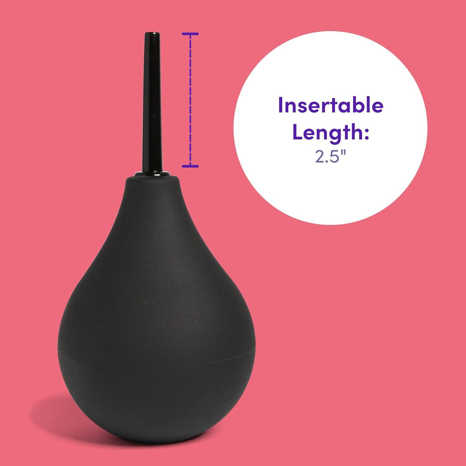 imageLovehoney Black Anal Douche Soft Enema Bulb 225ml 25 inch