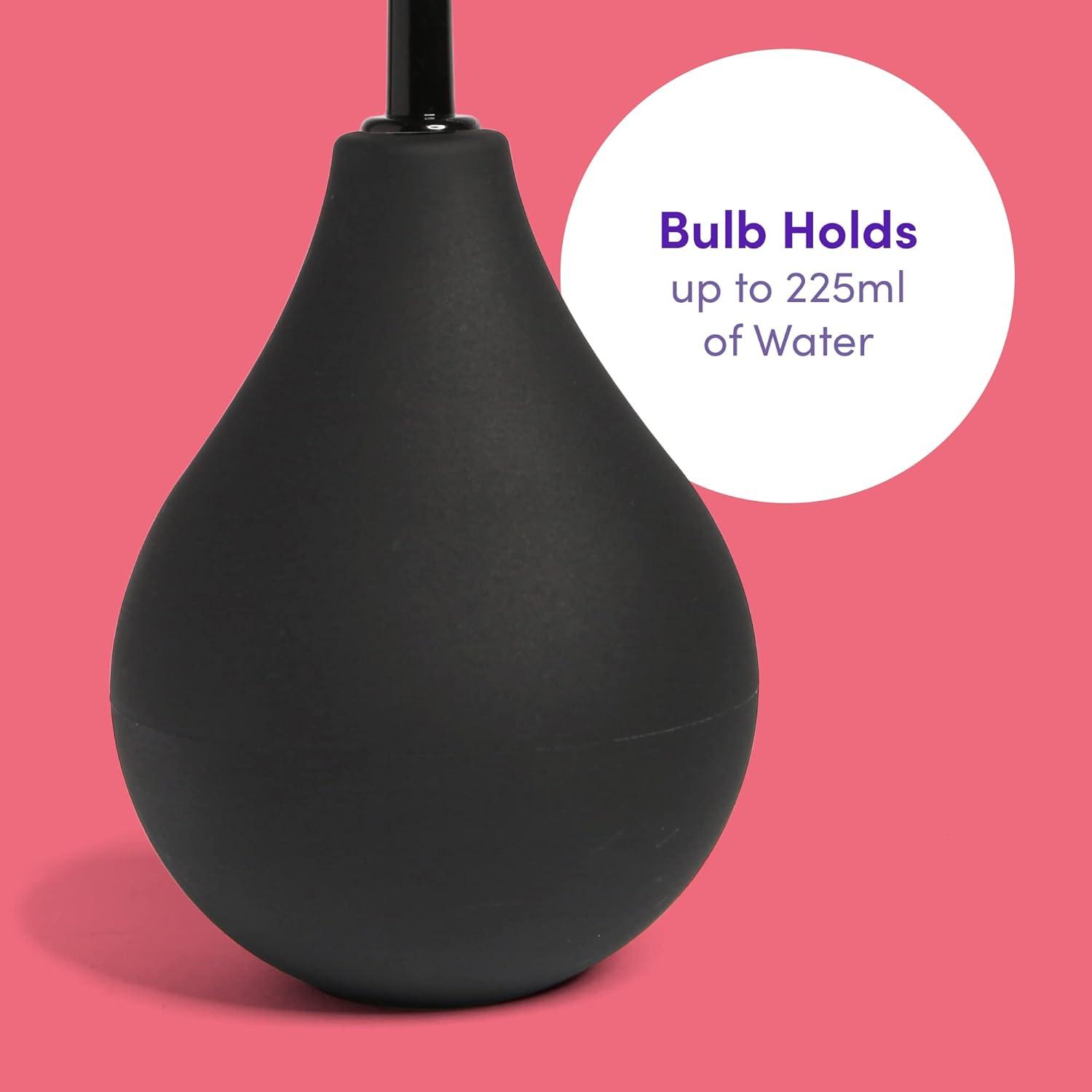imageLovehoney Black Anal Douche Soft Enema Bulb 225ml 25 inch