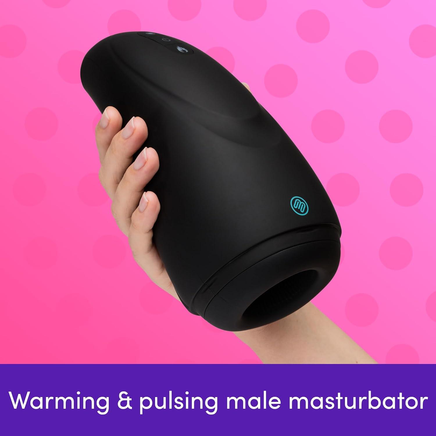 imageLovehoney Blowmotion Male Masturbator Lifelike Warming Male Sex Toy 10 Powerful Vibration Modes Pulsing Adult Sex Toys for Men Pocket Pussy Automatic Electric Penis Stroker Sexual Massager
