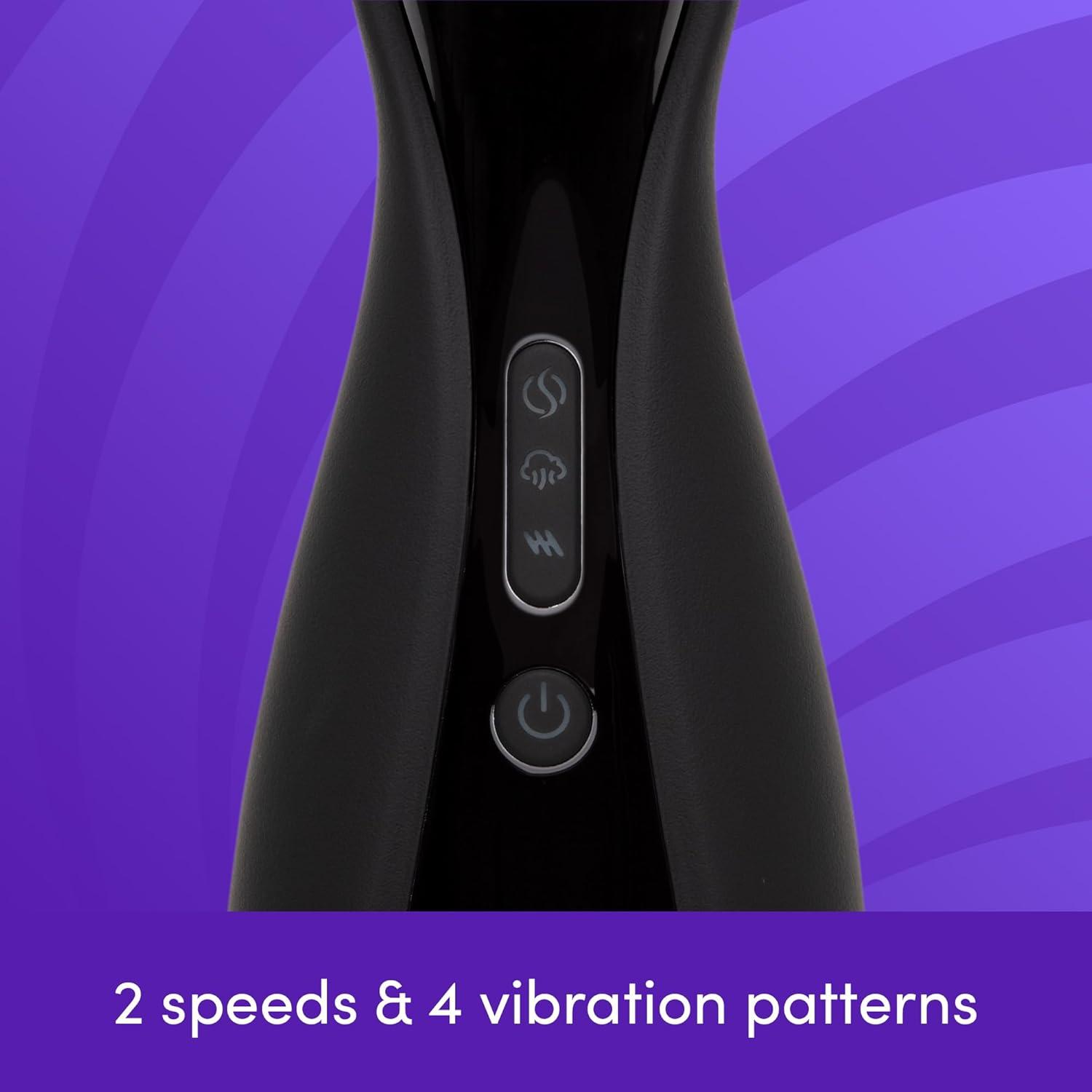 imageLovehoney Blowmotion Sucking amp Vibrating Male Masturbator 4 inch Soft Textured Canal Male Sex Toy 3 Suction Modes 2 Speeds amp 4 Vibration Patterns Rechargeable Adult Sex Toy for Men Black