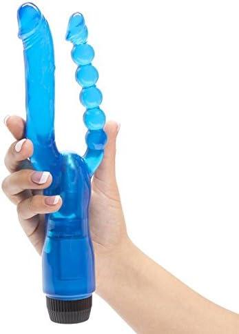 imageLovehoney Blue Double Lover Double Penetration Vibrator PVC Multispeed Vibrations