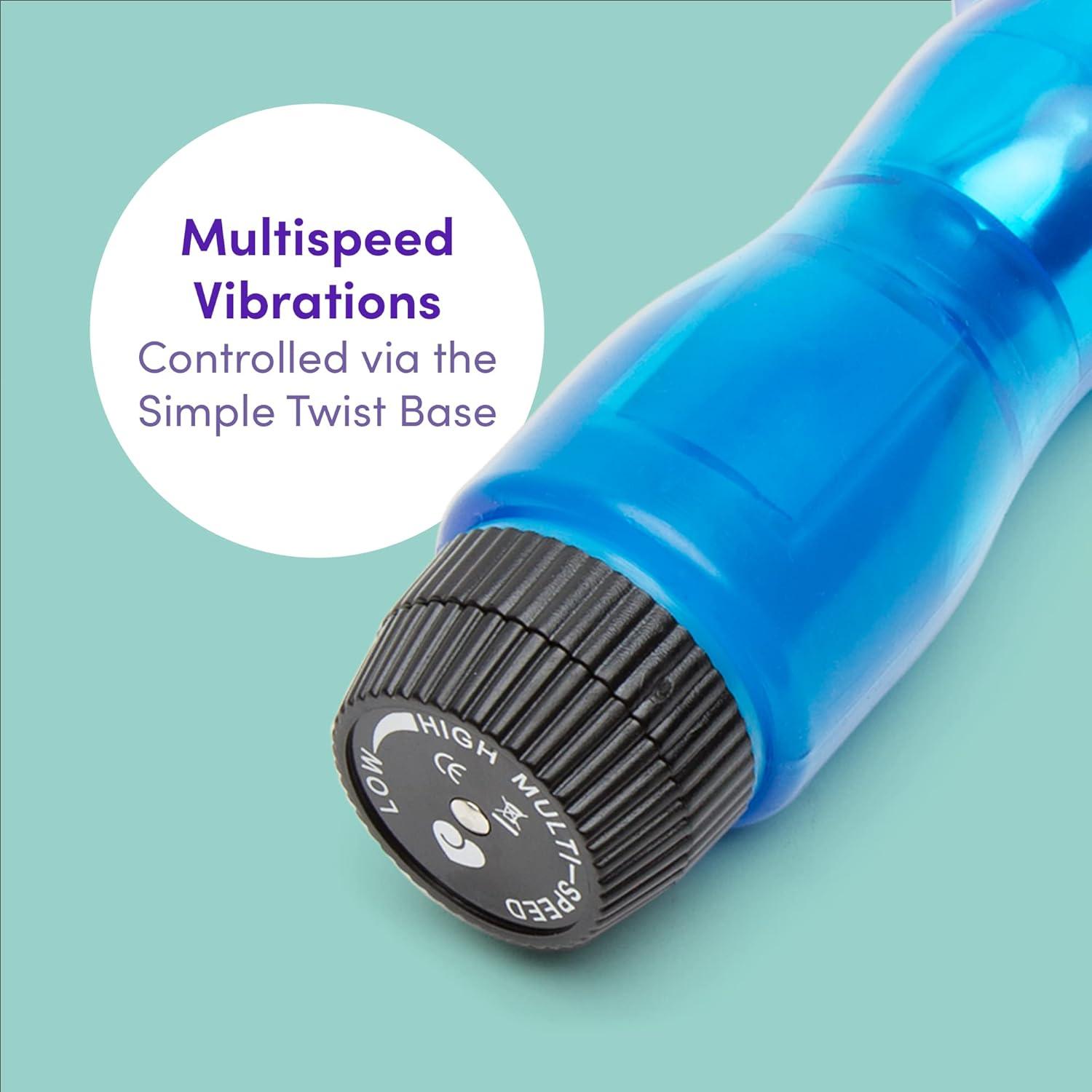 imageLovehoney Blue Double Lover Double Penetration Vibrator PVC Multispeed Vibrations