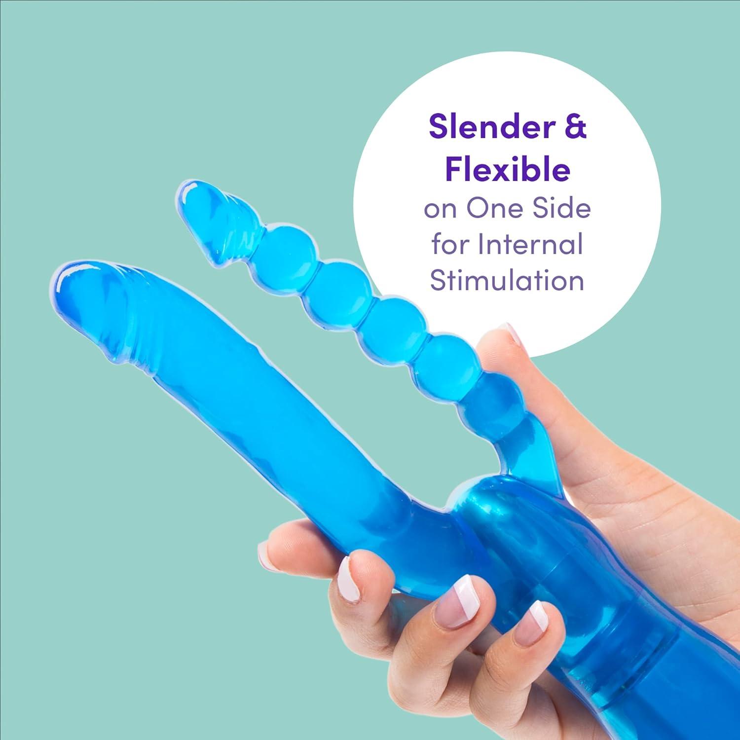 imageLovehoney Blue Double Lover Double Penetration Vibrator PVC Multispeed Vibrations