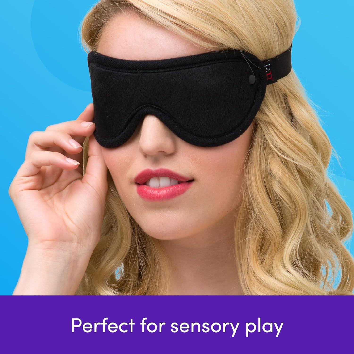 imageLovehoney Bondage Boutique Beginners Soft Blindfold Padded Blackout Eye Mask for Couples Adjustable Elastic Strap amp Plush Lining for Sensory Deprivation BDSM Restraint amp Sexy Role Play