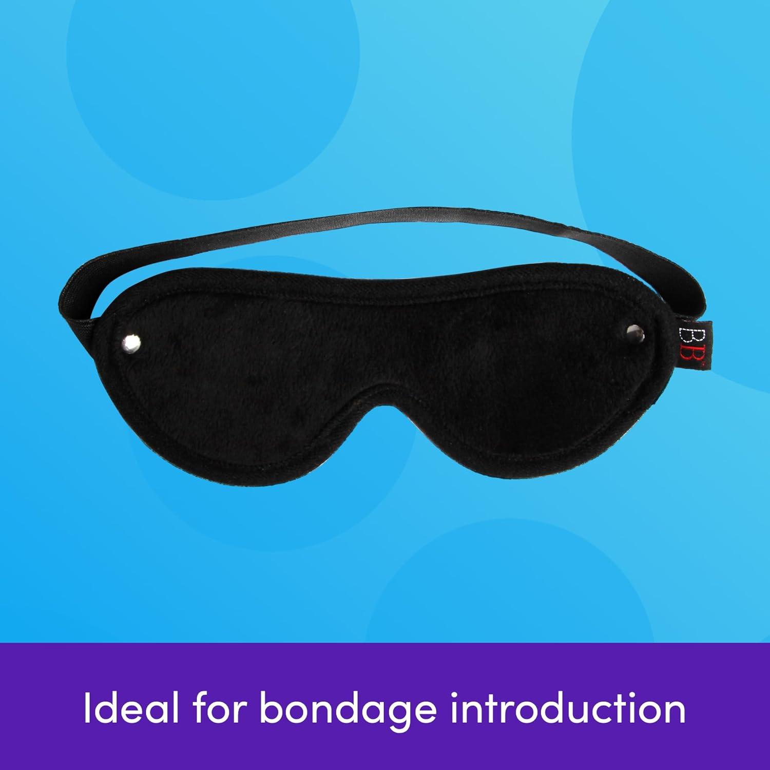imageLovehoney Bondage Boutique Beginners Soft Blindfold Padded Blackout Eye Mask for Couples Adjustable Elastic Strap amp Plush Lining for Sensory Deprivation BDSM Restraint amp Sexy Role Play