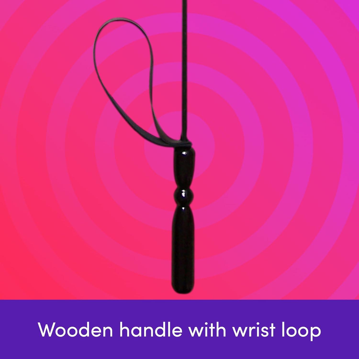 imageLovehoney Bondage Boutique Slim Leather Riding Crop 17 Inch BDSM Whip with Flexible Stem amp Wooden Handle Fetish Spanking Toy for Pony Play Impact Play Roleplay Kinky Bondage Gear for Couples