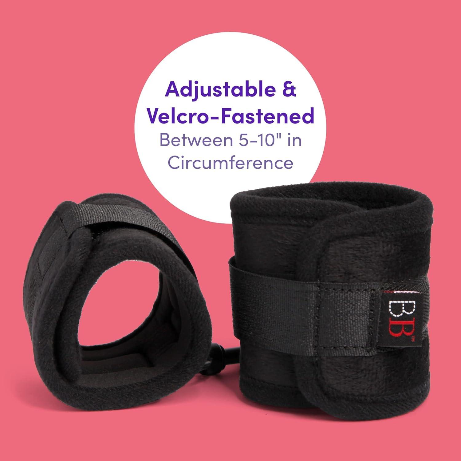imageLovehoney Bondage Boutique Temptation Soft Bondage Kit Faux Fur Blindfold amp Quick Release Handcuffs 2 Piece Set Black