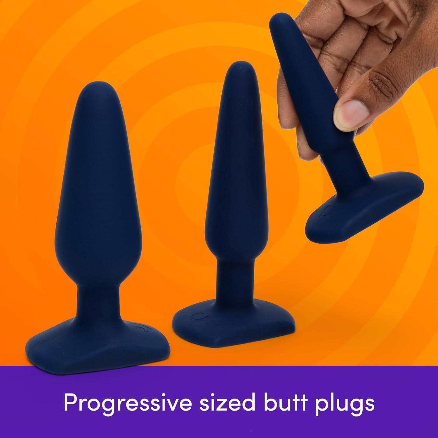 imageLovehoney Booty Bound Butt Plug Kit 3 PCS Silicone Anal Training Set for Beginners Flared Anal Plugs for Men Women amp Couples Adult Sex Toys Small Medium amp Large Prostate Massager Adult Toy