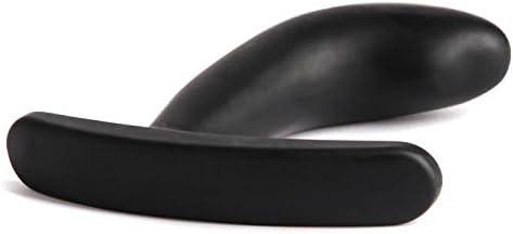 imageLovehoney Booty Buddy Butt Plug 35 Inch Silicone Anal Plug Smooth Curved Prostate Massager with Wide TBar Base Waterproof Black