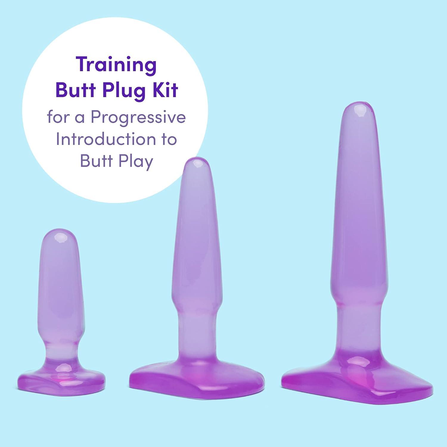 imageLovehoney Butt Plugs 3 Anal Toys for Anal Training Beginner Friendly with Flared Base amp Waterproof Purple