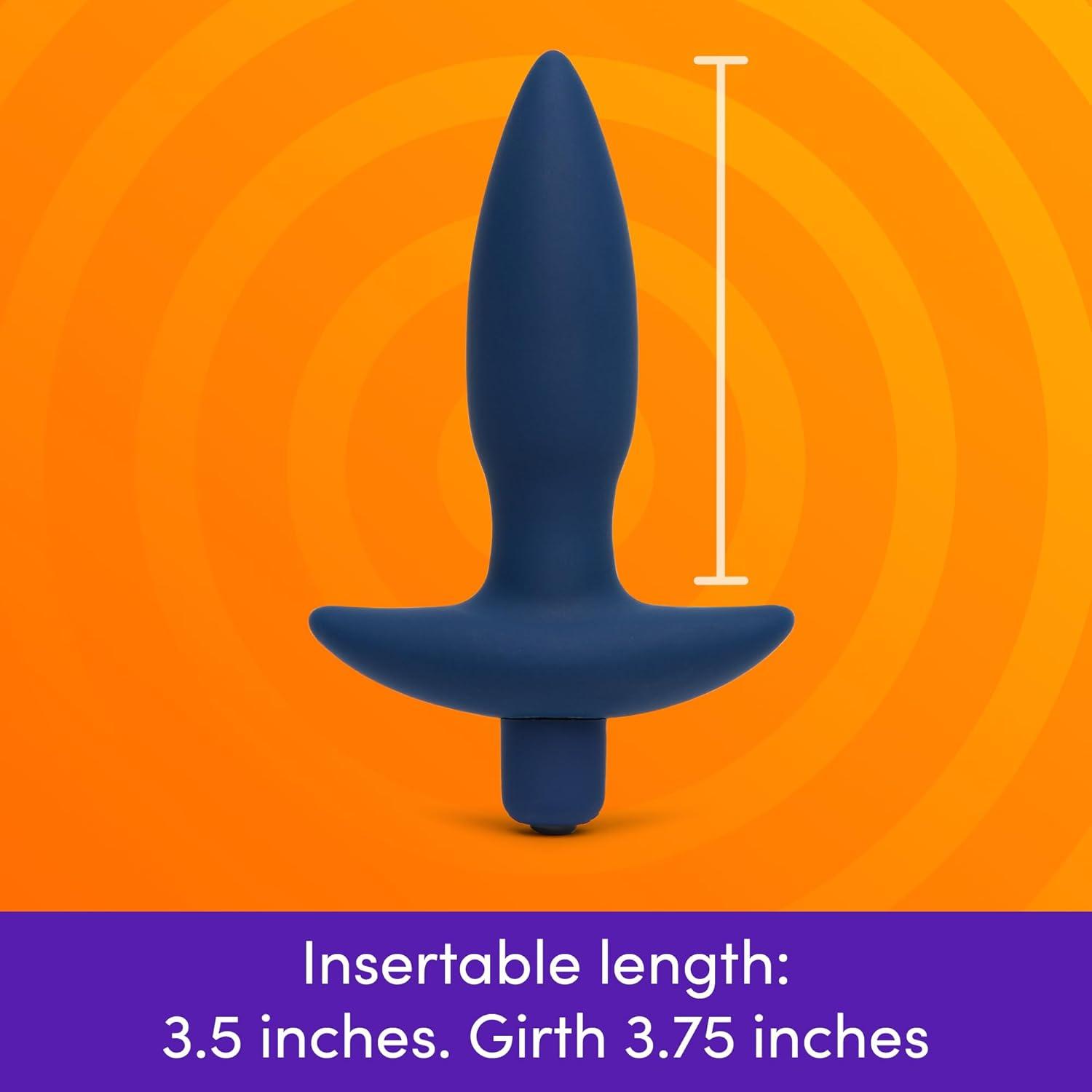 imageLovehoney Butt Tingler Vibrating Butt Plug 35 Inch Male Sex Toy 7 Vibration Patterns amp 3 Speeds Anal Plug Vibrator for Men amp Women Silicone Prostate Massager Couples Adult Toys Game BlackBlue