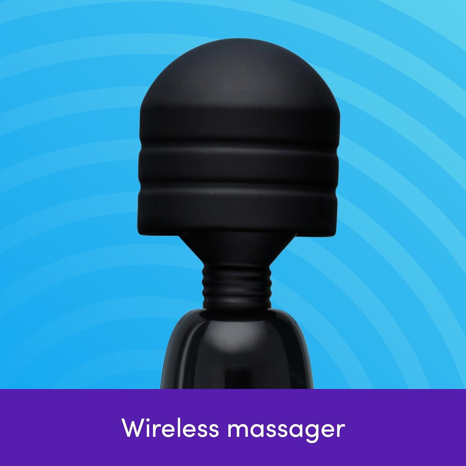imageLovehoney Cordless Handheld Personal Massager for Women Rechargeable Back Neck amp Shoulder Wand Massager for Muscle Pain Relief 12 Powerful Modes amp Flexible Silicone Head Black
