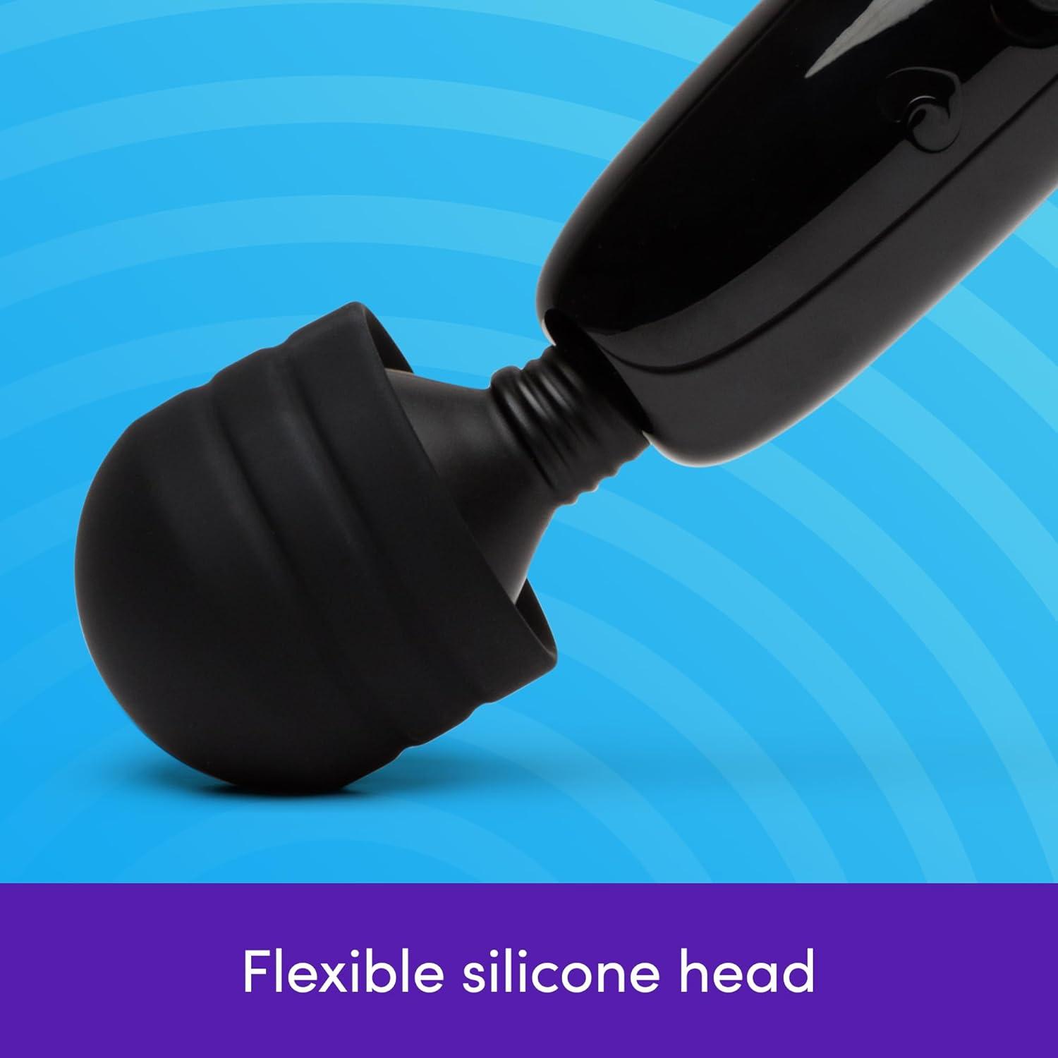 imageLovehoney Cordless Handheld Personal Massager for Women Rechargeable Back Neck amp Shoulder Wand Massager for Muscle Pain Relief 12 Powerful Modes amp Flexible Silicone Head Black
