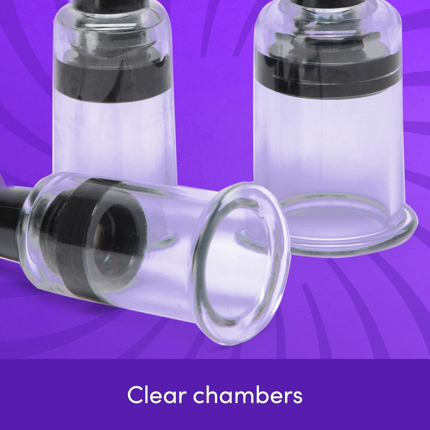imageLovehoney DOMINIX Deluxe Nipple amp Clit Triple Sucker Set Powerful Suction Pumps for Intense Nipple amp Clitoral Play Adjustable TwistTop Chambers for BDSM Sensation Play Clear Adult Sex Toy