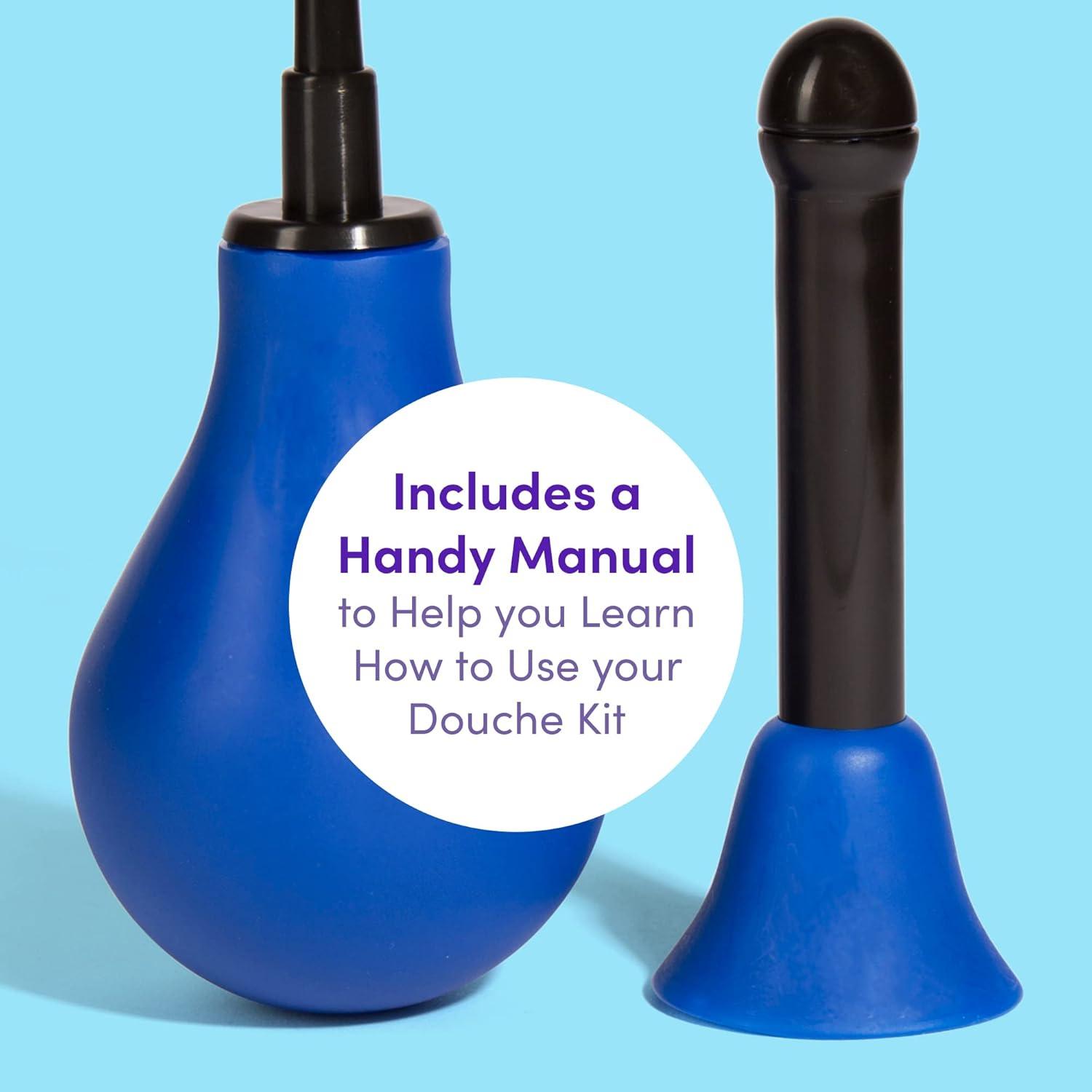 imageLovehoney Deluxe Blue Anal Douche Kit Soft Plastic 2 Piece Kit 200ml