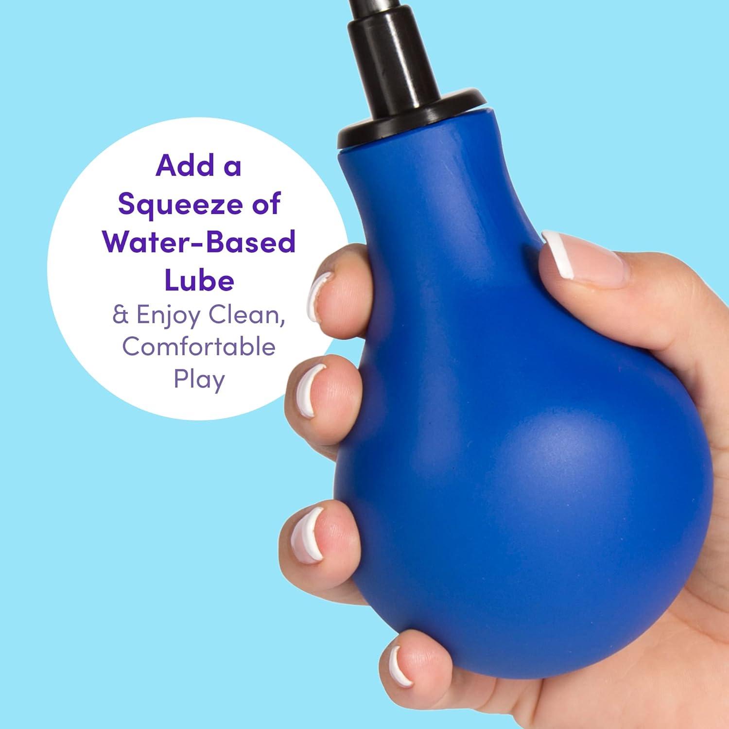imageLovehoney Deluxe Blue Anal Douche Kit Soft Plastic 2 Piece Kit 200ml