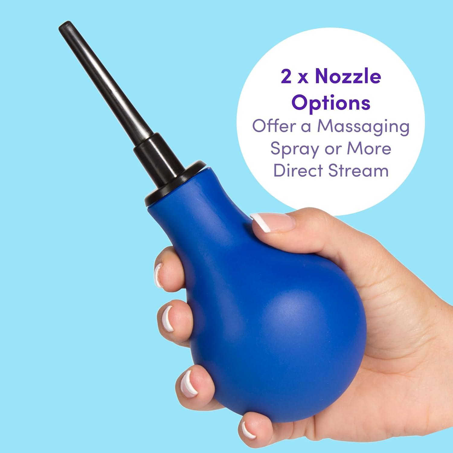 imageLovehoney Deluxe Blue Anal Douche Kit Soft Plastic 2 Piece Kit 200ml