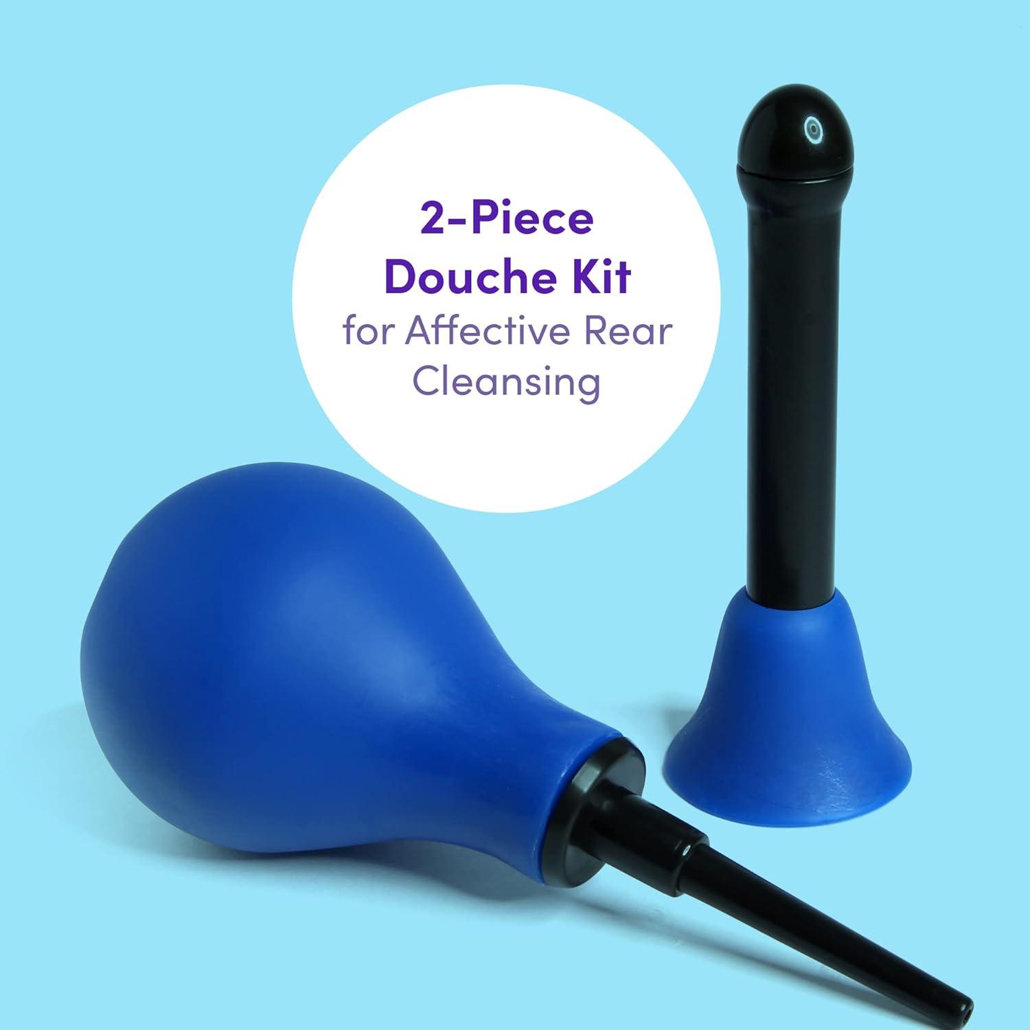 imageLovehoney Deluxe Blue Anal Douche Kit Soft Plastic 2 Piece Kit 200ml