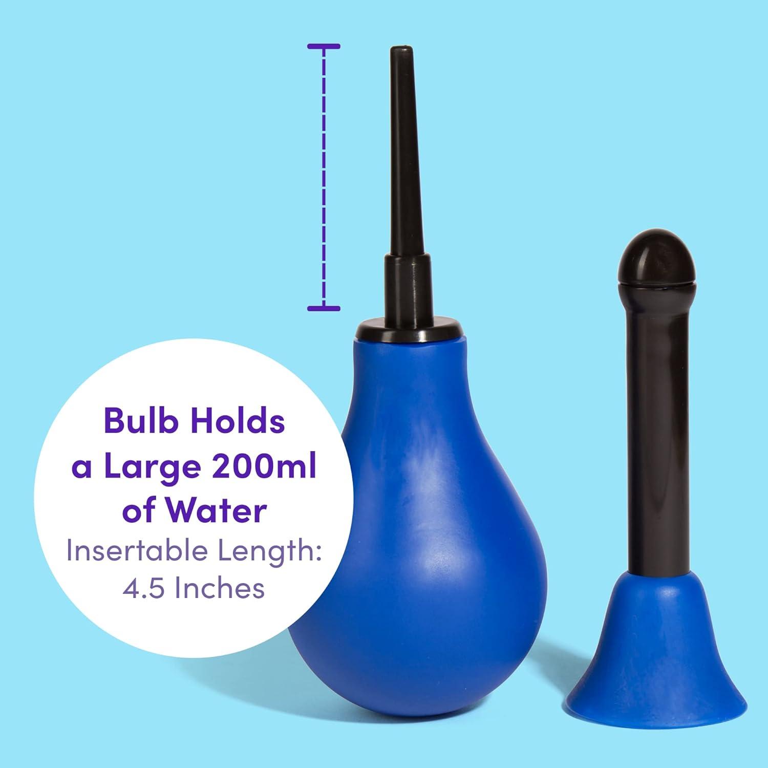imageLovehoney Deluxe Blue Anal Douche Kit Soft Plastic 2 Piece Kit 200ml