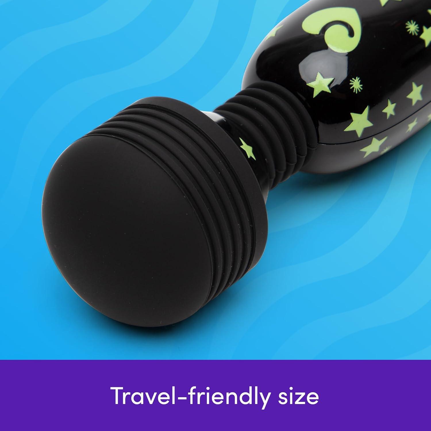 imageLovehoney Deluxe Mini Cordless Handheld Personal Massager for Women Rechargeable Back Neck amp Shoulder Wand Massager for Muscles 17 Powerful Modes amp Flexible Silicone Head GreyGlow in the Dark