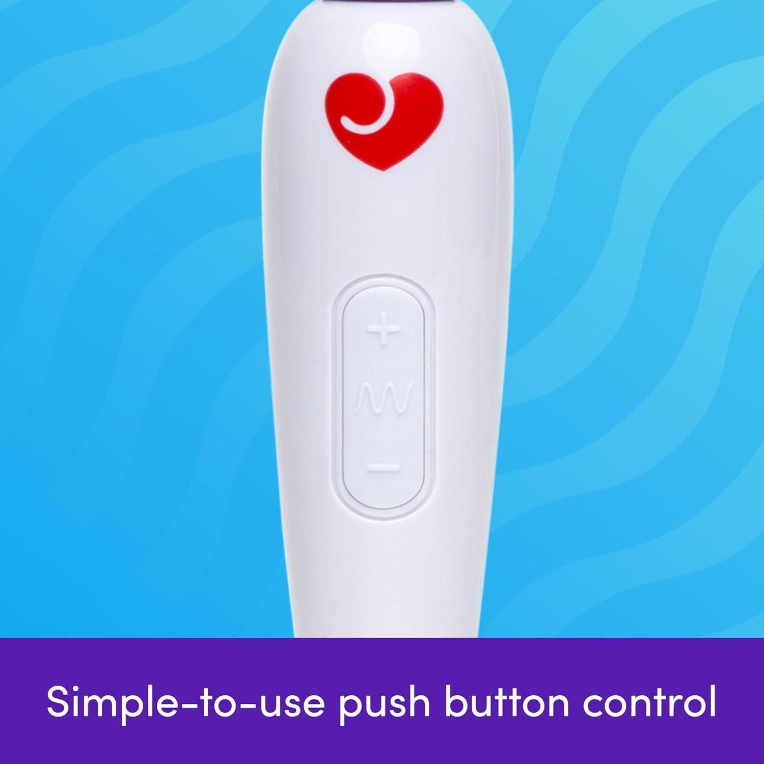 imageLovehoney Deluxe Mini Cordless Handheld Personal Massager for Women Rechargeable Back Neck amp Shoulder Wand Massager for Muscles 17 Powerful Modes amp Flexible Silicone Head GreyWhite