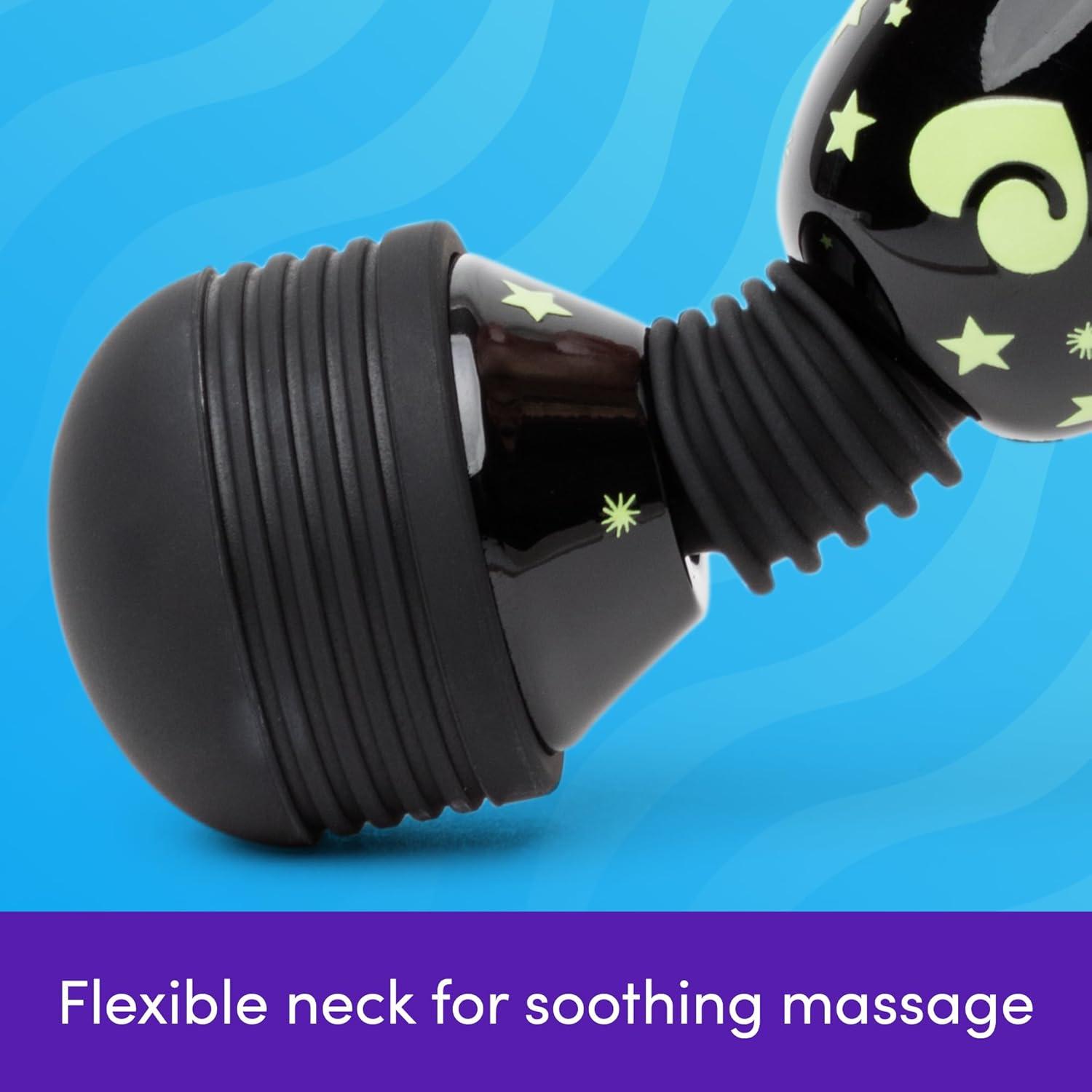 imageLovehoney Deluxe Mini Cordless Handheld Personal Massager for Women Rechargeable Back Neck amp Shoulder Wand Massager for Muscles 17 Powerful Modes amp Flexible Silicone Head GreyGlow in the Dark