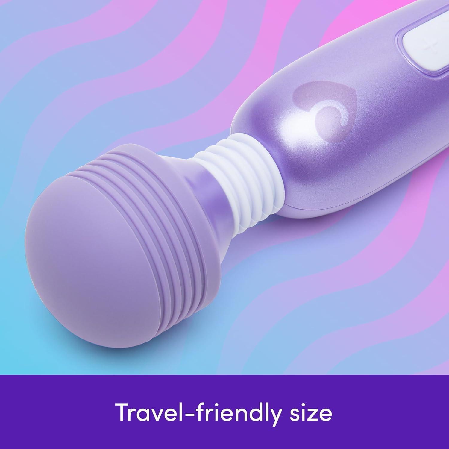 imageLovehoney Deluxe Mini Cordless Handheld Personal Massager for Women Rechargeable Back Neck amp Shoulder Wand Massager for Muscles 17 Powerful Modes amp Flexible Silicone Head GreyPurple