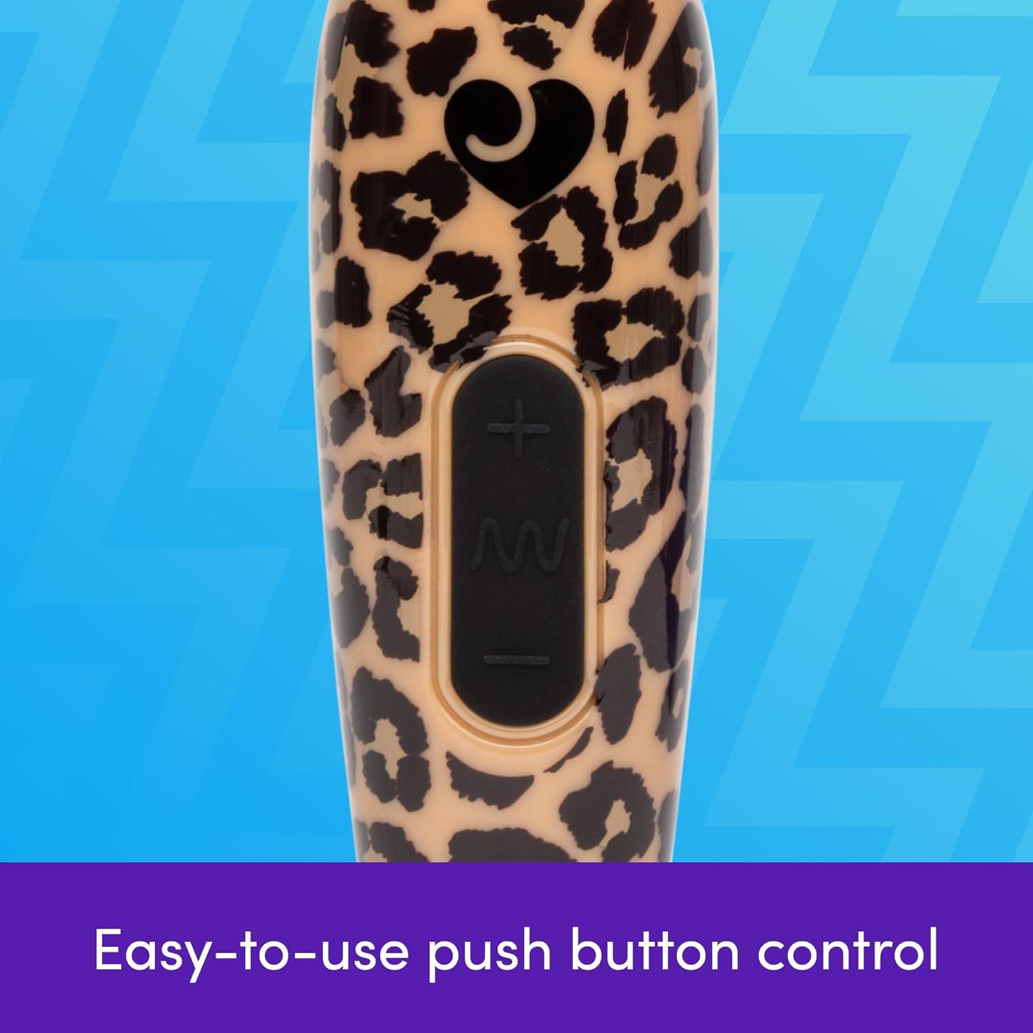 imageLovehoney Deluxe Mini Cordless Handheld Personal Massager for Women Rechargeable Back Neck amp Shoulder Wand Massager for Muscles 17 Powerful Modes amp Flexible Silicone Head GreyLeopard Print