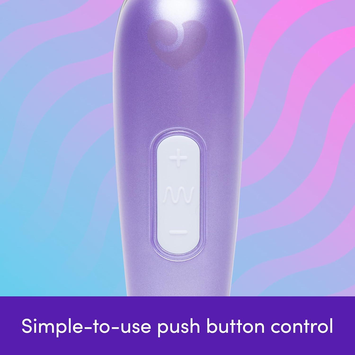 imageLovehoney Deluxe Mini Cordless Handheld Personal Massager for Women Rechargeable Back Neck amp Shoulder Wand Massager for Muscles 17 Powerful Modes amp Flexible Silicone Head GreyPurple