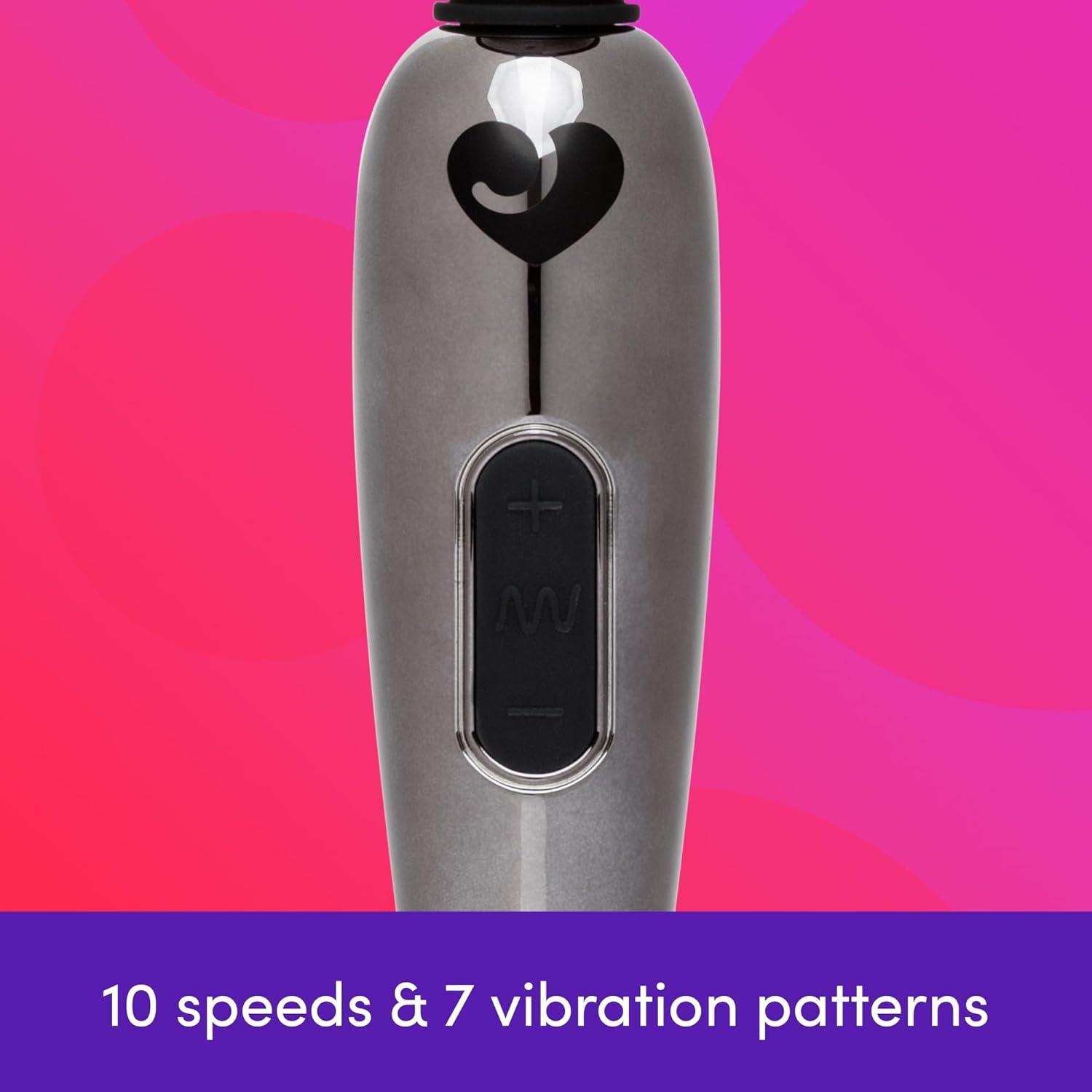imageLovehoney Deluxe Mini Cordless Handheld Personal Massager for Women Rechargeable Back Neck amp Shoulder Wand Massager for Muscles 17 Powerful Modes amp Flexible Silicone Head GreyGrey